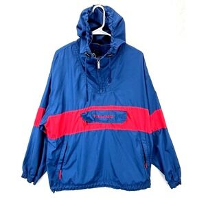 Head Vintage Windbreaker Men's Size Large Blue Anorak Jacket Hooded Pullover
